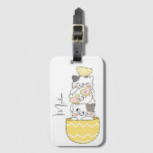 Étiquette À Bagage Nom personnalisé Cute Kittens (Devant Vertical)