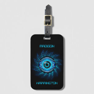 Étiquette À Bagage Nom personnalisé Cyber Circuit Eye
