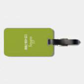 Étiquette À Bagage Nom personnalisé de la chouette de dessin mignonne (Dos horizontal)