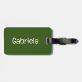 Étiquette À Bagage Nom personnalisé de l'axe de Noël (Dos horizontal)