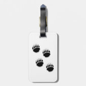 Étiquette À Bagage Nom personnalisé des Empreintes de pattes de l'our (Dos Vertical)