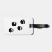 Étiquette À Bagage Nom personnalisé des Empreintes de pattes de l'our (Dos horizontal)