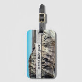 Étiquette À Bagage Nom personnalisé Desert Mountain Paysage Photo (Devant Vertical)