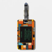 Étiquette À Bagage Nom personnalisé d'impression africaine (Dos Vertical)