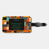 Étiquette À Bagage Nom personnalisé d'impression africaine (Dos horizontal)