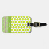 Étiquette À Bagage Nom personnalisé du motif vert sur le thème du ten (Devant horizontal)