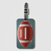 Étiquette À Bagage Nom personnalisé Football (Devant Vertical)