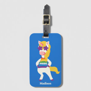 Étiquette À Bagage Nom personnalisé Gay Unicorn