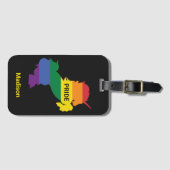 Étiquette À Bagage Nom personnalisé Gay Unicorn (Devant Horizontal)
