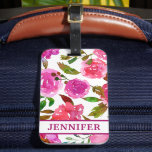 Étiquette À Bagage Nom personnalisé Girly Purple Aquarelle Florale<br><div class="desc">Ce design moderne présente votre nom personnalisé sur un arrière - plan à fleurs d'aquarelle violette. Personnalisé en éditant le texte dans la zone de texte fournie #travel #adventure #bagage #luggagetags #accessoires #travelaccessoires #personalized #personalizedcadeaux #custom #cadeaux</div>