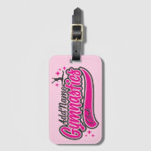 Étiquette À Bagage NOM personnalisé Gymnaste Split Leap Gymnastique (Devant Vertical)