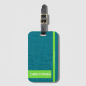 Étiquette À Bagage Nom personnalisé moderne (Devant Vertical)