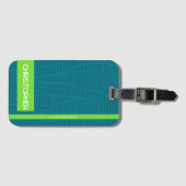 Étiquette À Bagage Nom personnalisé moderne (Devant Horizontal)