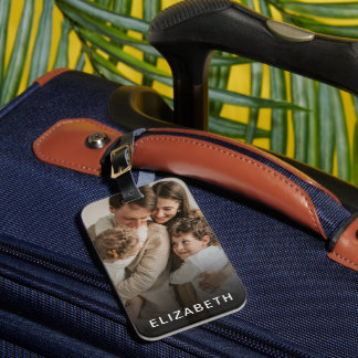 Étiquette À Bagage Nom personnalisé Photo personnalisée