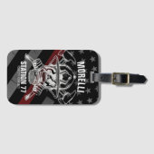 Étiquette À Bagage Nom personnalisé Pompier Station du service d'ince (Devant Horizontal)