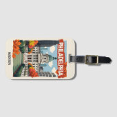 Étiquette À Bagage Nom personnalisé Retro Philadelphie (Devant Horizontal)