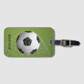 Étiquette À Bagage Nom personnalisé Soccer But (Devant Horizontal)