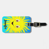 Étiquette À Bagage Nom personnalisé Sunshine (Devant horizontal)