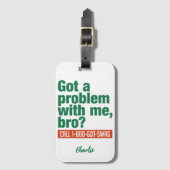 Étiquette À Bagage Nom personnalisé SWAG (Devant Vertical)