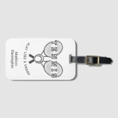 Étiquette À Bagage Nom personnalisé TENNIS (Devant Horizontal)