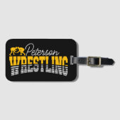 Étiquette À Bagage NOM personnalisé Wrestling School Team Wrestler (Devant Horizontal)