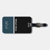 Étiquette À Bagage Nom script personnalisé spécial élégant meilleur o (Dos horizontal)