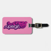 Étiquette À Bagage Nom Super Supergirl et Bouclier S (Devant horizontal)