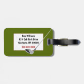 Étiquette À Bagage Nom Sur Golf Ball (Dos horizontal)