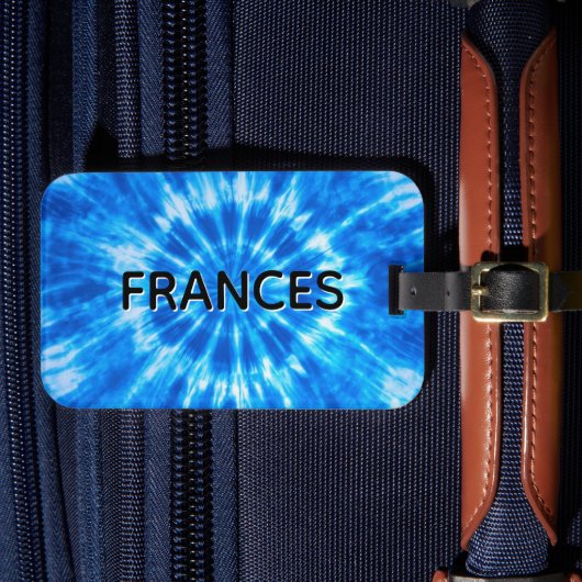 Étiquette À Bagage Nom Tie Dye Bleu (Insitu Rectoal 4)