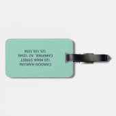 Étiquette À Bagage Nom vintage du meilleur père (Dos horizontal)