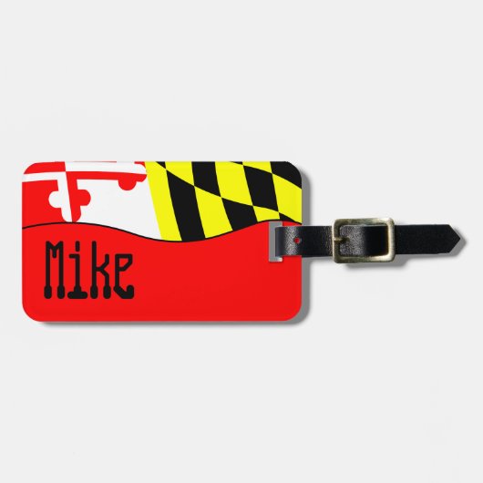 Étiquette À Bagage Nommez l'Étiquette-Maryland (Devant horizontal)