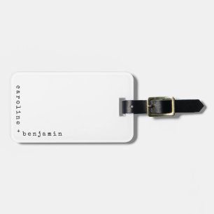 Étiquette À Bagage Noms de coin minimalistes de typographie de machin