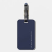 Étiquette À Bagage noms de couple élégants sur deep blue air travel (Dos Vertical)