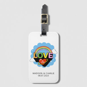 Étiquette À Bagage Noms personnalisés / Texte "L'amour est amour"