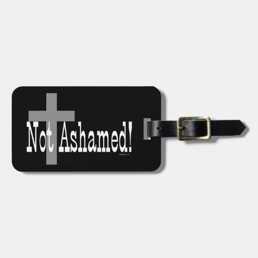 Étiquette À Bagage Non honteux ! 1h16 de Romains (avec la croix) (Devant horizontal)