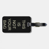 Étiquette À Bagage non votre noir rouge de sac (Dos horizontal)