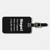 Étiquette À Bagage Nope ! Votre bagage n'a pas une étiquette comme (Devant horizontal)