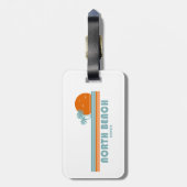 Étiquette À Bagage North Beach Tybee Island Georgia Sun Palm Trees (Dos Vertical)