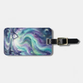 Étiquette À Bagage Northern Lights Night Sky Romantic Landscape (Devant horizontal)