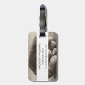 Étiquette À Bagage Nostalgie du baseball - Mitt et Baseball (Dos Vertical)