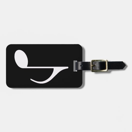 Étiquette À Bagage Note musicale pour voyager (Devant horizontal)