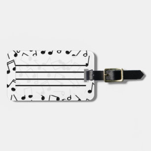 Étiquette À Bagage Notes musicales