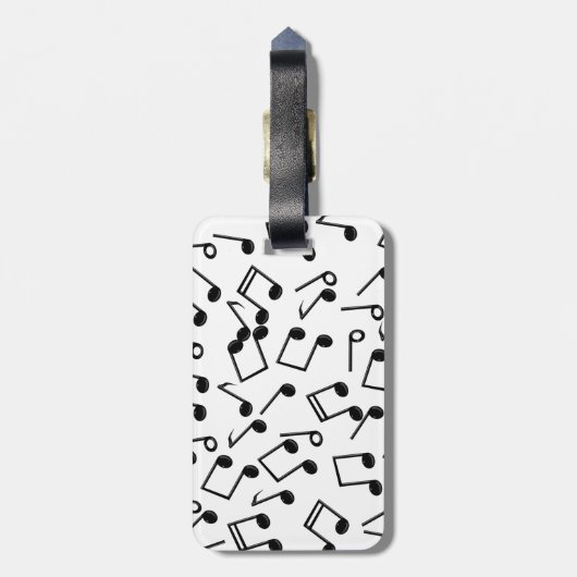 Étiquette À Bagage Notes musicales (Dos Vertical)