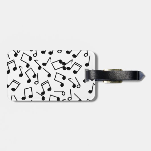 Étiquette À Bagage Notes musicales (Dos horizontal)