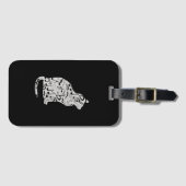 Étiquette À Bagage Notes musicales Amoureux des chats - Musicien mini (Devant Horizontal)