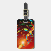 Étiquette À Bagage Notes musicales de danse (Devant Vertical)