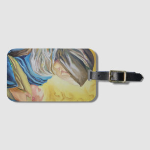 Étiquette À Bagage Notre Dame du Silence tenant le bébé Jésus