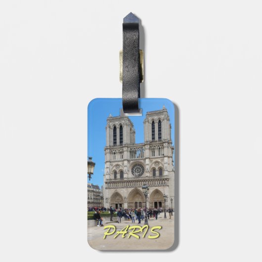Étiquette À Bagage Notre Dame PARIS (Dos Vertical)