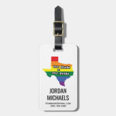 Étiquette À Bagage Notre État de notre fierté| Texas (Devant Vertical)