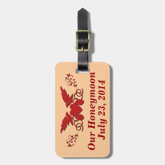 Étiquette À Bagage Notre lune de miel (Devant Vertical)